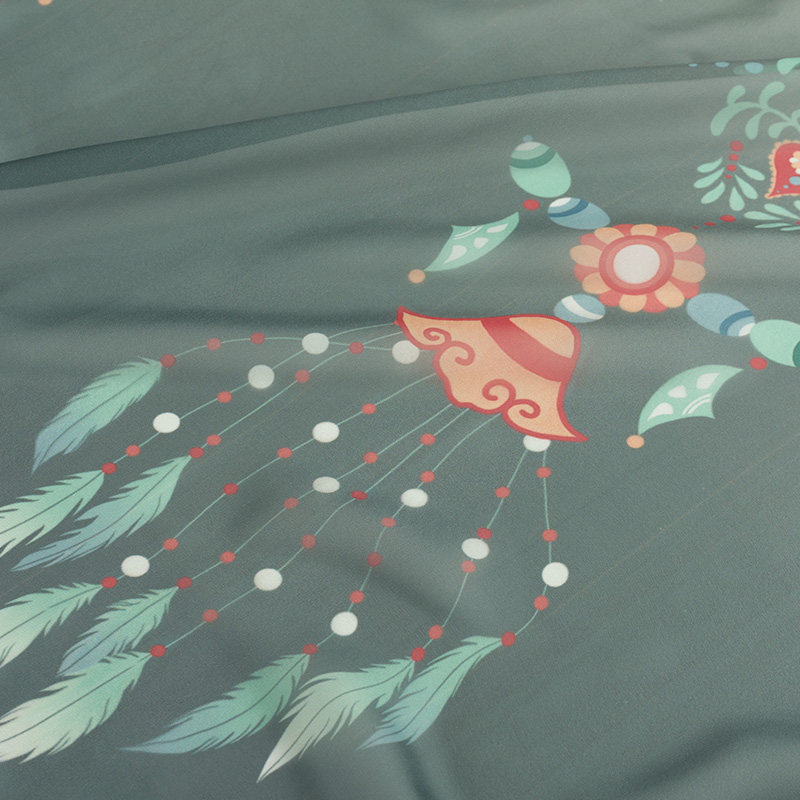 Spring and summer 30D Tencel chiffon fabric Tang wind gradual layer Bell ancient style Hanfu Chinese style positioning printing fabric