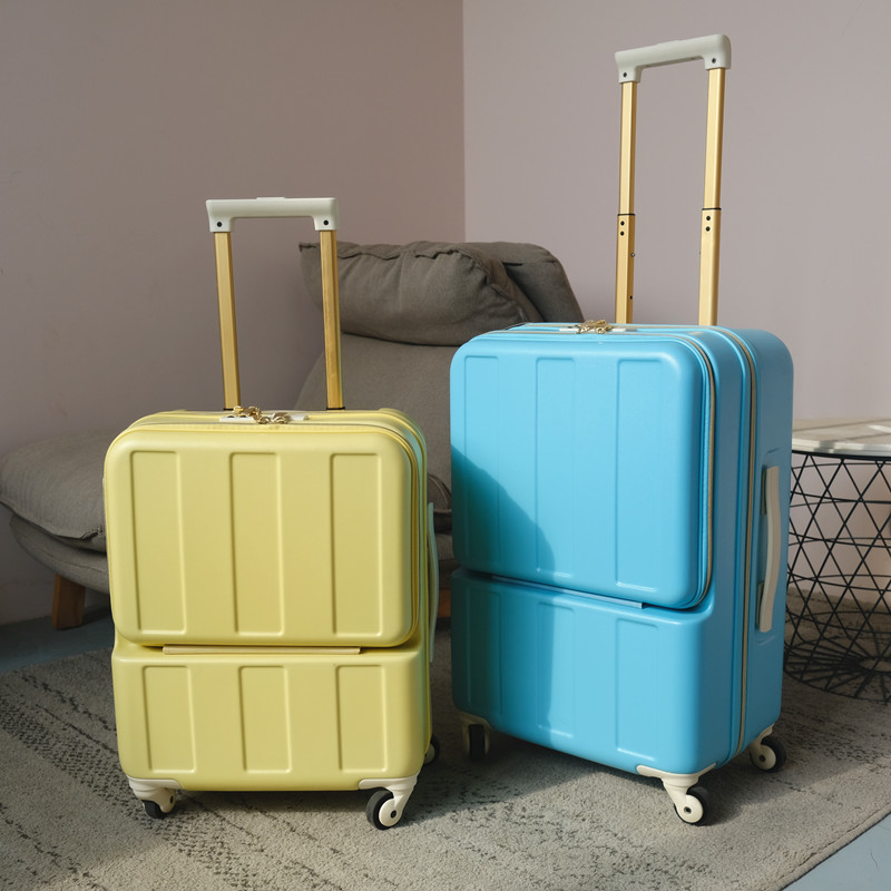 High-end front opening 24-inch business travel suitcase 20-inch boarding case computer case male ultra-quiet wheel suitcase female