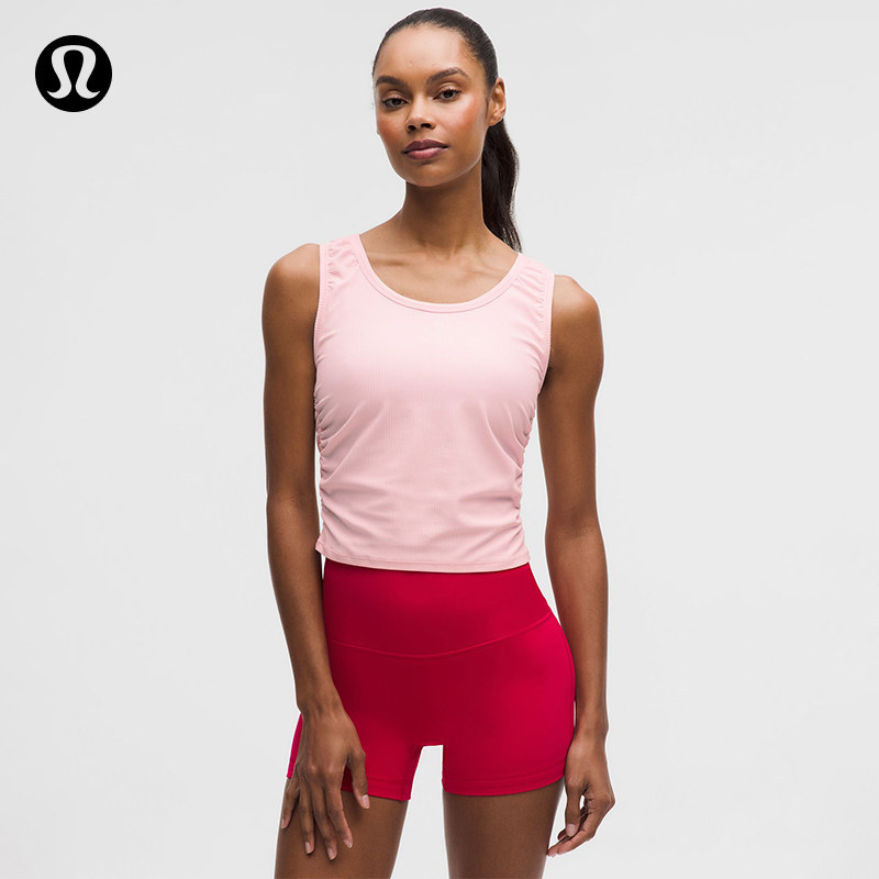 All It Takes Women's Ruched Low Round Neck Sports Tank Top丨Lululemon丨Lw1Gbts All It Takes Women's Ruched Low Round Neck Sports Tank Top丨Lululemon丨Lw1Gbts