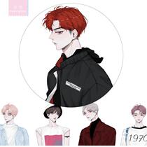 (Sub-packed) New Seven Days Chao Mens Diary Super Shuai Little Brother Hand Account Tape Handbook and Paper Tape