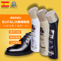 Spain BUFALO leather shoes care and maintenance sponge shoe polish rub colorless glazing white shoes renovation artifact