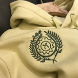 Качественный значок, утепленная зимняя толстовка с капюшоном, свободный крой, с вышивкой