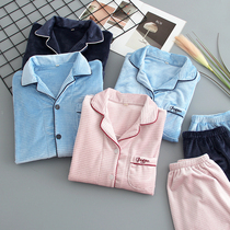 New Day Ensemble Sea Island Suede Couple Sleeping Suit Suit Men and women Autumn Winter Flange Suede Thickened Long Sleeve Pure Color Home Clothing