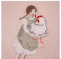 Natural hand-made figure embroidery material bag couple diy handmade can be customized Qixi gift