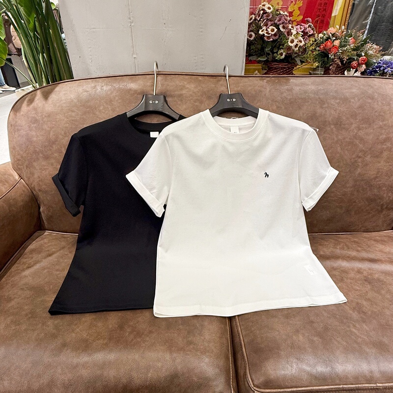 New Minimalist Style Short-Sleeve T-Shirt for Men, Round Neck, Loose Fit, Versatile Casual Top, Trendy By26005