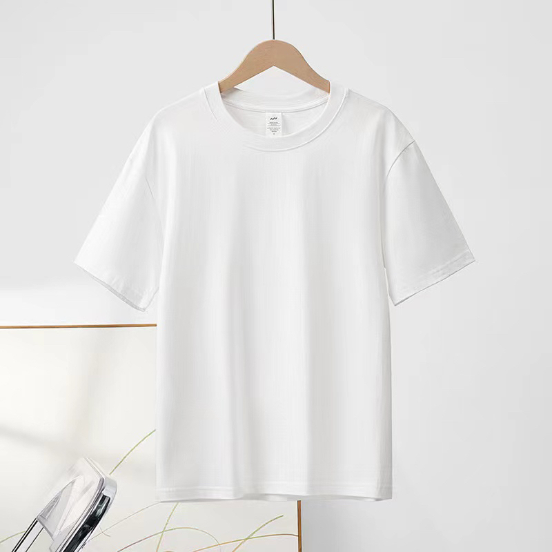 24 Summer Men's Clothing 230g Heavyweight Pure Cotton Short-Sleeved T-Shirt Men's Loose Pure Color Bottoming Trbottomy Brand White High Elastic Clean Version 24 Summer Men's Clothing 230g Heavyweight Pure Cotton Short-Sleeved T-Shirt Men's Loose Pure Color Bottoming Trbottomy Brand White High Elastic Clean Version