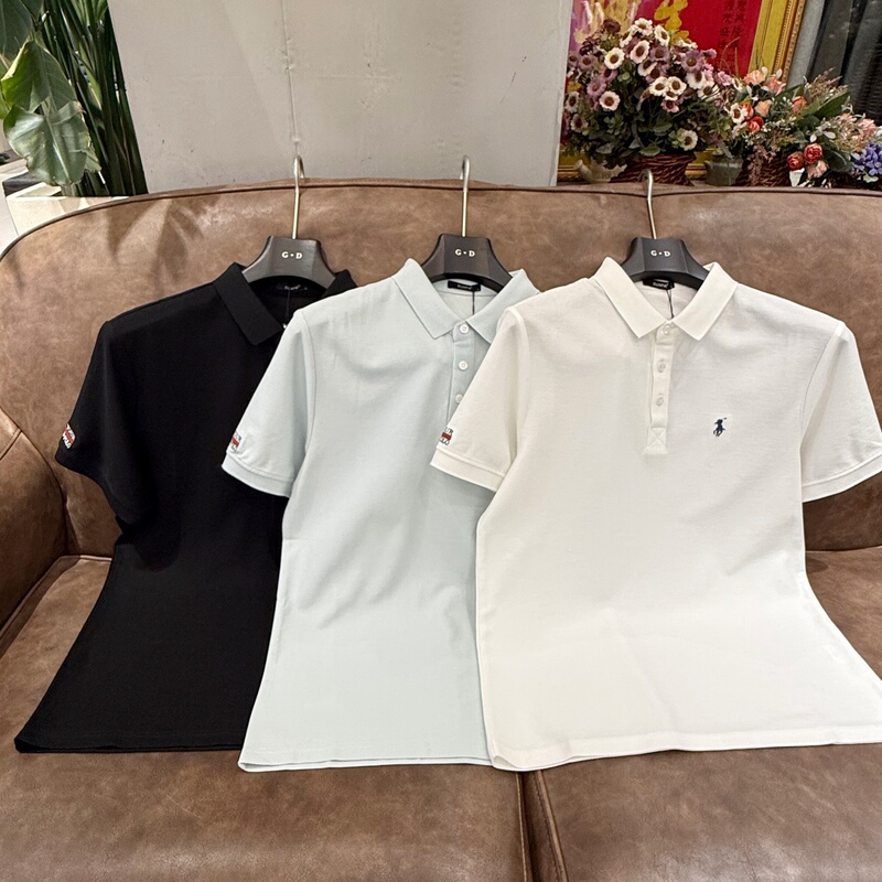 2026 New Style Dunfa Men's Trendy Lapel Polo Shirt Short-Sleeved Fashion Casual Embroidered Logo T-Shirt D27020 2026 New Style Dunfa Men's Trendy Lapel Polo Shirt Short-Sleeved Fashion Casual Embroidered Logo T-Shirt D27020