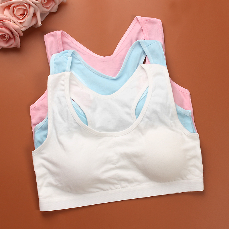 2 mảnh áo ngực cô gái cotton, đồ lót phát triển, corset học sinh, áo yếm, học sinh trung học cơ sở noi y cao cap 