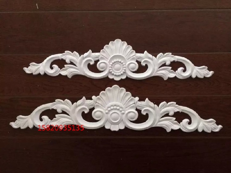 T6032 phụ kiện khắc phụ kiện nhựa nổi cửa trượt đồ nội thất Châu Âu đường dây thắt lưng mềm góc hoa móc treo gỗ gắn tường