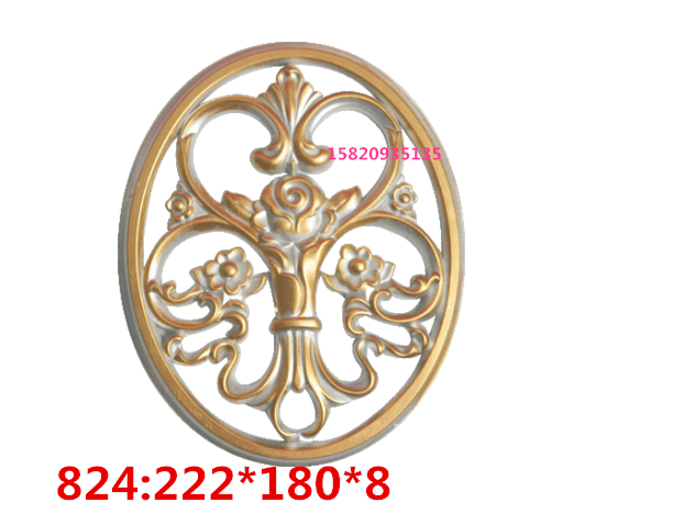 Rose 05 đồ nội thất nhựa hoa tủ Châu Âu phẳng đồ nội thất hoa chân xử lý side cột hoa phụ kiện