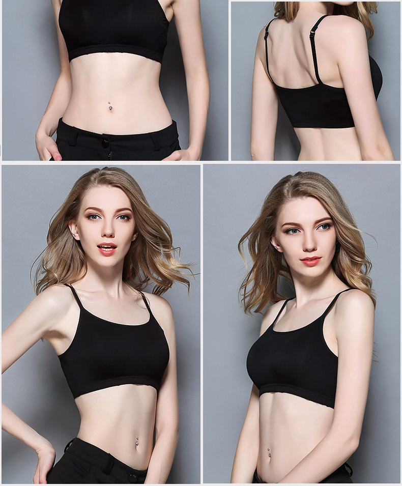 Áo yếm nữ ống hàng đầu được bọc bằng đồng thau Bras Bra với áo lót thể thao Đồ lót dưới cùng Modal Summer Anti-Light áo lót không gọng