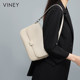 Viney Bag Women's 2025 New Summer Small Square Bag Genuine Leather Women's Bag High-end Commuter Portable Crossbody Bag