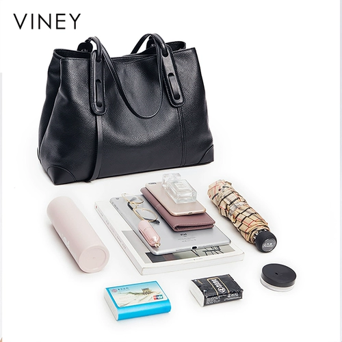 Вместительная и большая сумка на одно плечо, изысканный стиль, из натуральной кожи