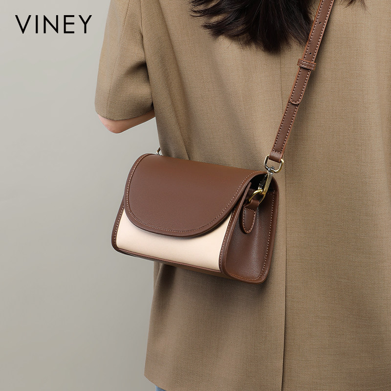 Viney Bag Women's 2026 New Summer Crossbody Bag Small Bag High-End Genuine Leather Women's Bag Single Shoulder Small Square Bag