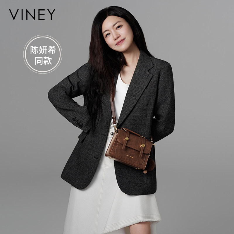 [Chen Yanxi Style] Viney 2026 New Cambridge Crossbody Bag Genuine Leather Small Shoulder Bag - Thumbnail 3