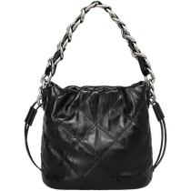 Viney bag womens 2024 new summer bucket bag rhombus vegetable basket genuine leather womens bag hand-held crossbody bag