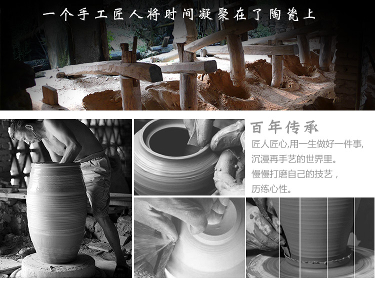 Vườn ngoài trời gốm đỏ chậu hoa kết hợp sàn bình đá gốm gốm gốm cảnh quan nhà máy gốm trực tiếp - Vase / Bồn hoa & Kệ lọ hoa bàn tay phật