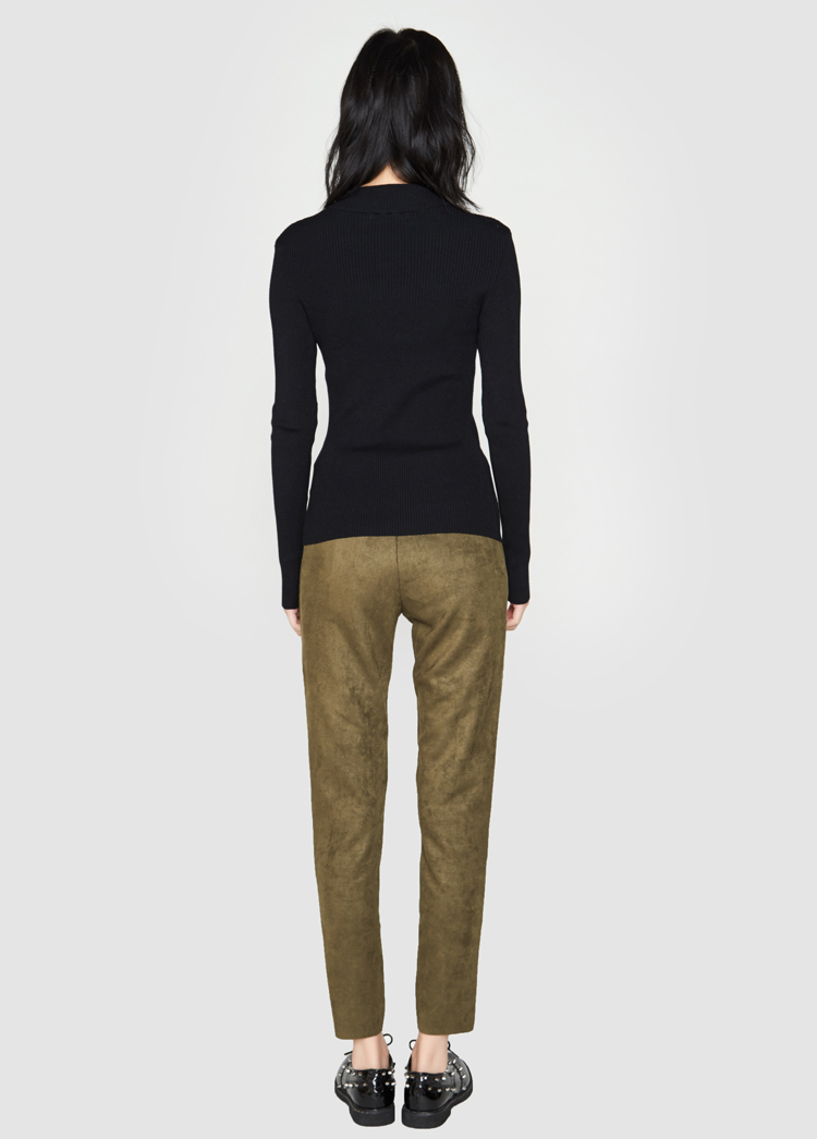 Eiger E & joy thời trang khí chất Slim V-cổ rắn màu áo thun mỏng áo len nữ 8A2017003 khoác cardigan
