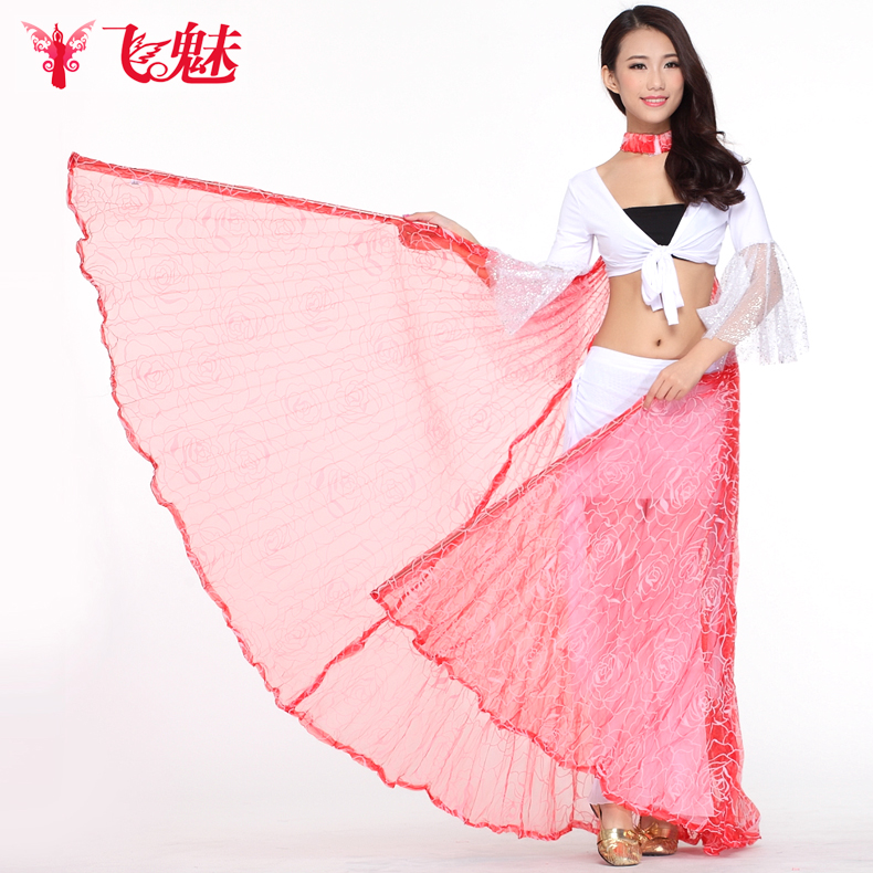 Flying Phantom Belly Dance Rose Printed Wings Belly Leather Dance Ornament Dance Suit Props Rose Wings