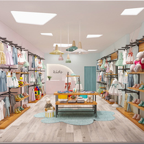 Childrens Clothing Store Shelves Double Floor Landing Against Wall Children Clothing Store Shelves Open Shop With Whole Jacket Wall Clothing Racks