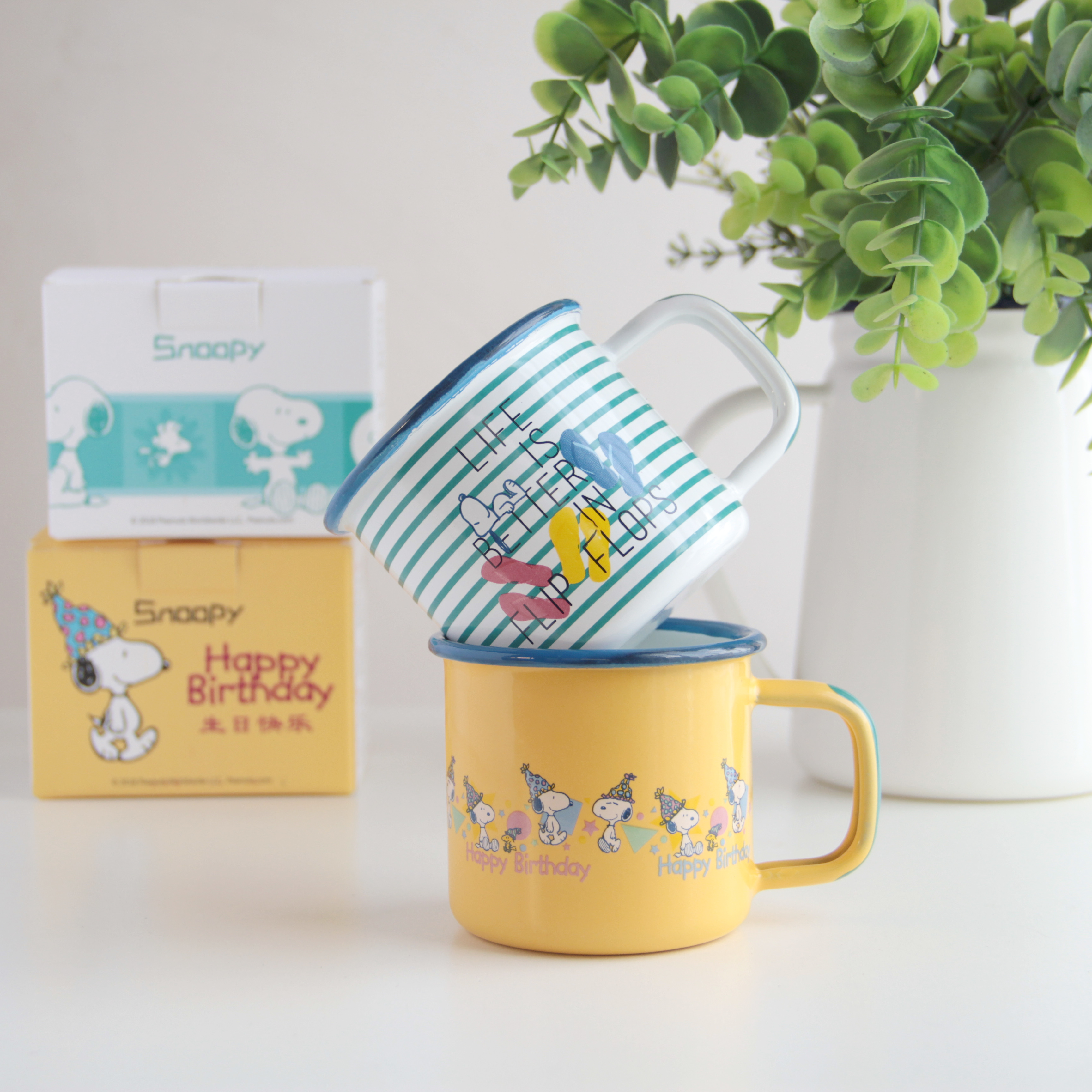 Enamel Cup Retro Nostalgia Classic History Nubi Cartoon Cup Creative children Big Little number one cup trend Mark Cup