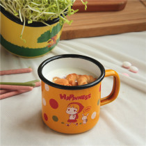 Enamel enamel mug tea jar office cute coffee mug mug cartoon baby milk boiling water