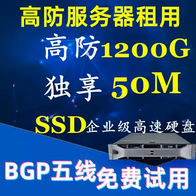 High security physical host server rental out of the legendary game website Telecom BGP two-line 16-core second solution monthly payment
