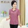Quần áo bà mẹ già Yabaiwei tải kích thước lớn ngắn tay voan mùa hè Phụ nữ trung niên kích thước lớn phụ nữ vắt sữa - Phụ nữ cao cấp đầm tuổi trung niên