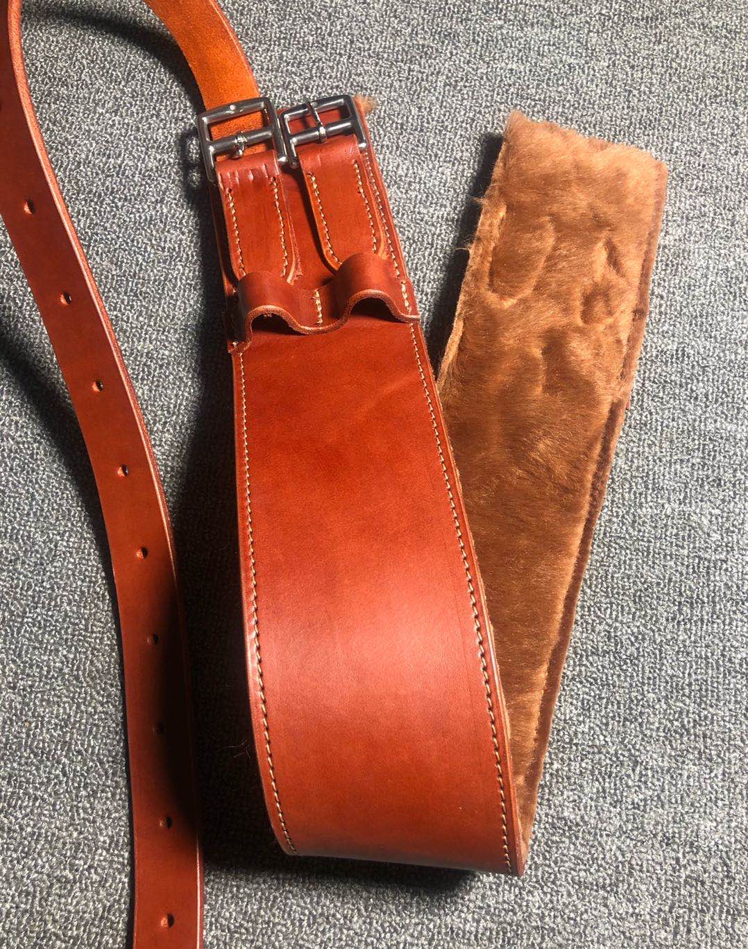 Pure Cow Leather Australia Saddle Belly Belt British Saddle Accessories Outdoor Equestrian Rider Equipped with Vauchi Horse