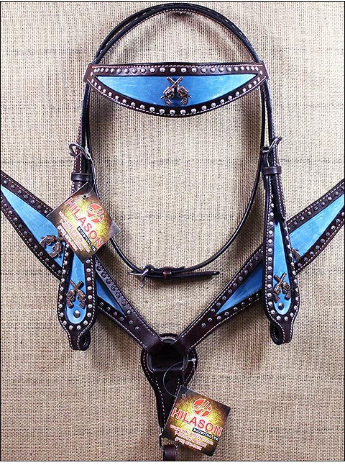 U.S. imports Hilasn full cowhide western water chest belt outdoor wild riding saddle equestrian riding accessories