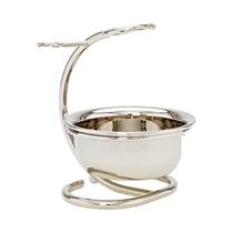TruefittHill-UK Trofield Chrome Plated Card Clamp Shaver Shaving Brush Stand With Soap Bowl