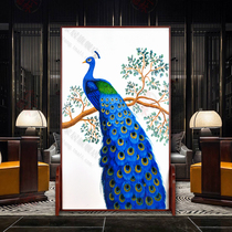 Chinese mahogany frame solid wood screen partition living room double-sided rosewood seat screen entrance bedroom block villa