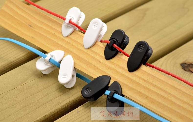 10 Túi Tai Nghe Clip Tai Nghe Cố Định Pegs MP3MP4 Điện Thoại Di Động Mì Ăn Liền Phẳng Dòng Tai Nghe Phổ Phụ Kiện Clip