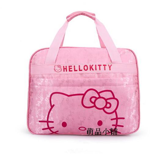 Hello Kitty túi du lịch khoảng cách ngắn Dễ thương KT mèo đeo túi hành lý túi du lịch túi hoạt hình túi du lịch gấp gọn