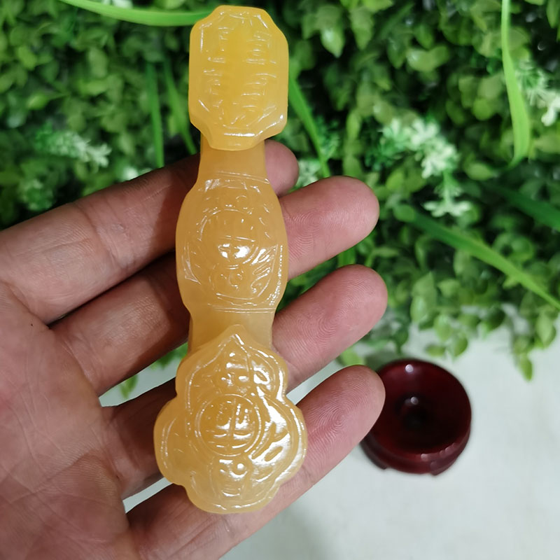 Natural Yellow Jade Ruyi Swing Piece Living Room Office Furniture Craft Gift Jade Ruyi Pendulum