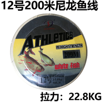 Anchor fish special fishing line cutting water good transparent line fishing line 200 meters 12 nylon fishing line strong fishing line Shi Dilong