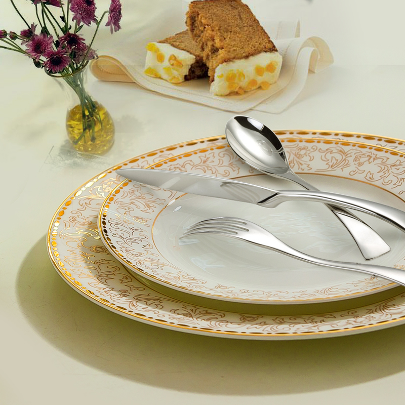 Jingdezhen ceramic tableware suit European dishes suit household of Chinese style up phnom penh Korean rice bowl bowl plate combination