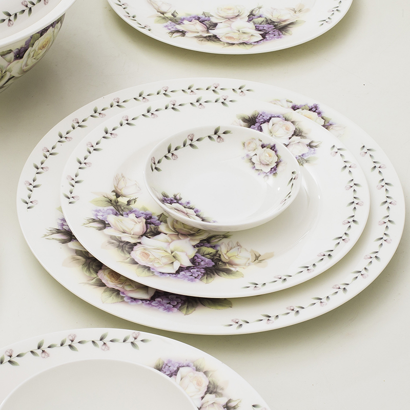 Package mail 60 skull porcelain jingdezhen porcelain tableware suit Korean dishes ceramic 28 Chinese style household head dish plates