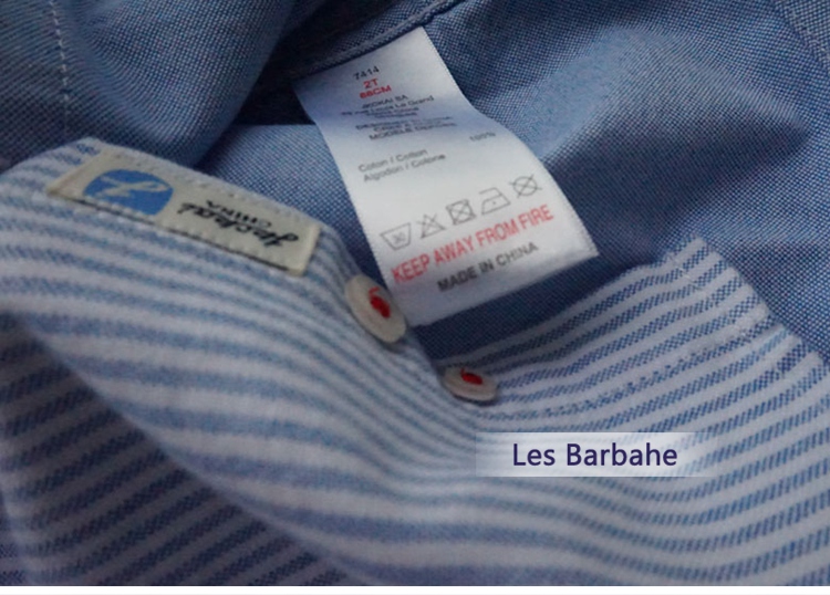 Mẫu áo xuân hè 2019 Quần áo trẻ em châu Âu và Mỹ bé trai oxford áo dài tay sọc trẻ em sọc khâu áo cotton sơ mi bé gái đẹp