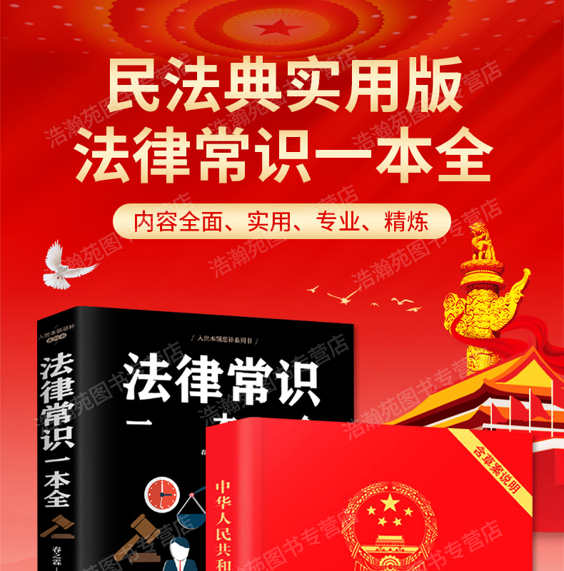 中华人民共和国民法典+法律常识 两本装 图1