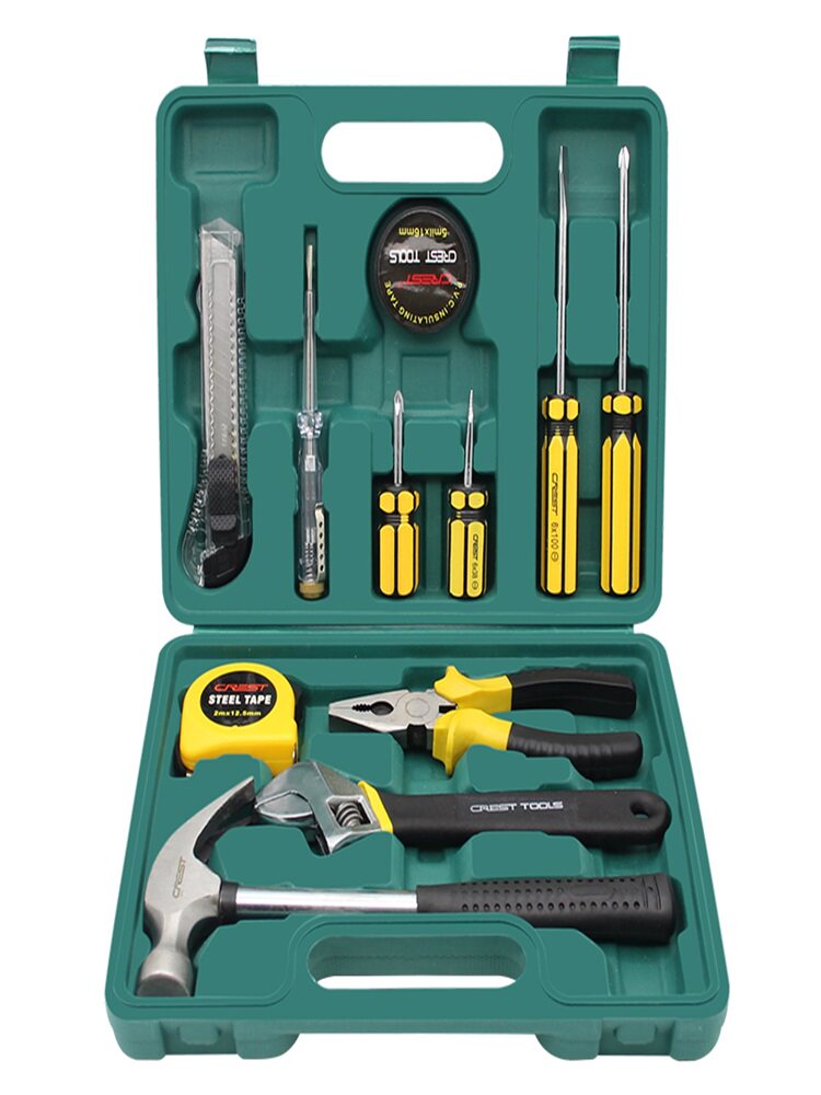 German Precision Household Tool Box, Household Set, Multi-Functional Complete Hardware Set, Small Home Repair Kit