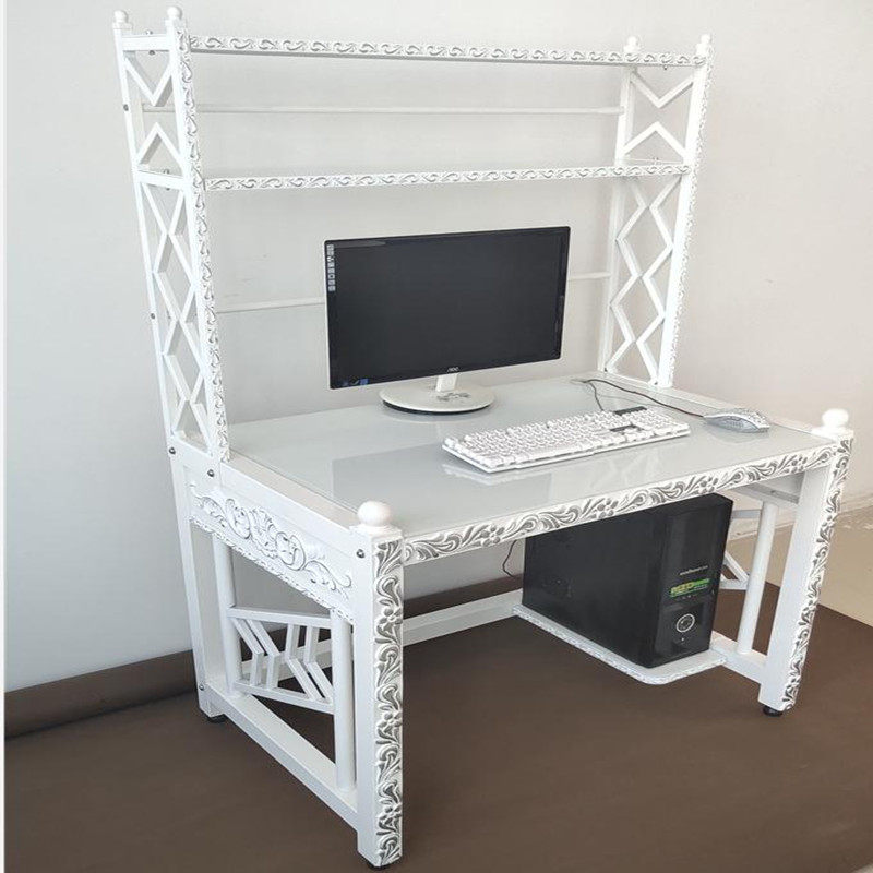 New European-style tempered glass desktop computer desk student bedroom reading and writing desk household sundry desk simple desk