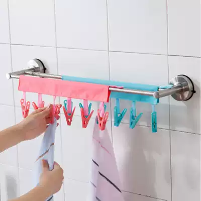 Portable fabric hanger clip foldable business trip clothes clothes bathroom wardrobe rack Sun clothes clip