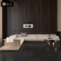 Sales office new Chinese style corner sofa combination customized beauty salon hotel front desk reception sofa factory direct sales