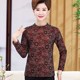 Thu quần áo trong womens già nhung ấm áo thun bà 60-80 tuổi mặc đồ lót đáy cũ phụ nữ ấm áp.