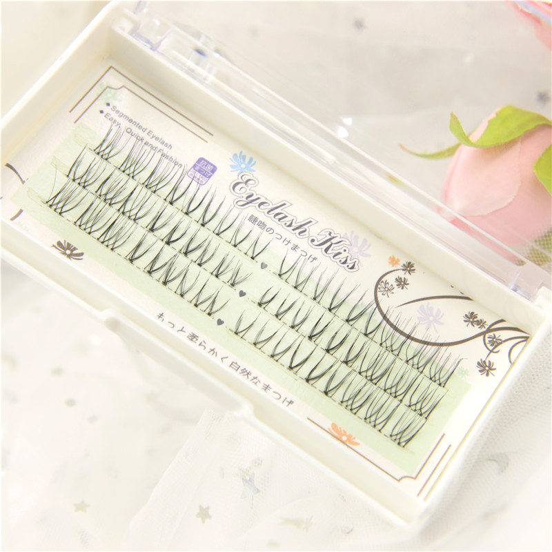 Lông mi S01 lười biếng Tin lành phân khúc đã được cắt trên lông mi Khuôn mặt dày tự nhiên mô phỏng trang điểm nude lông mi giả - Lông mi giả keo dán mi