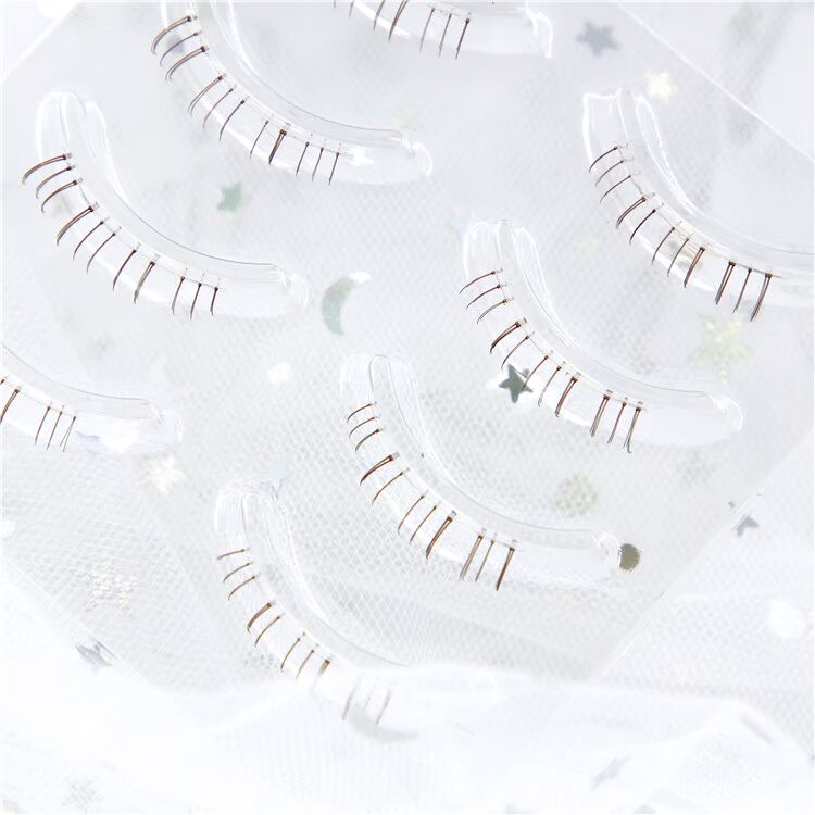 Moon Princess A09 Lông mi nâu Đôi mắt tự nhiên Clipping Cà phê Màu pha trộn Trang điểm Lông mi giả - Lông mi giả kích mí lưới cuộn