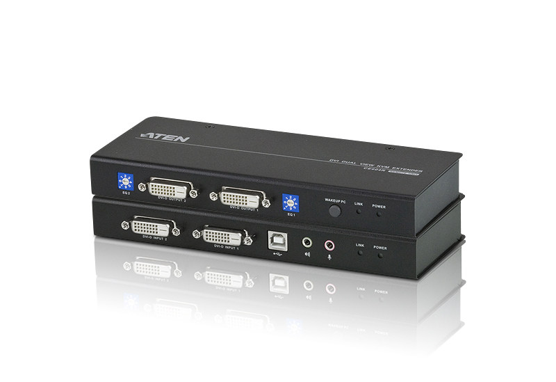 ATEN Macro positive USB DVI USB Dual Display Cat 5 KVM Signage Extension (1024x768@60m) CE604