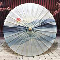 Oil Paper Umbrella Rain Protection Sunscreen Practical Gufeng Women Traditional Pure Handmade Hanfu Ancient Umbrella Retro Dance Props Sunny