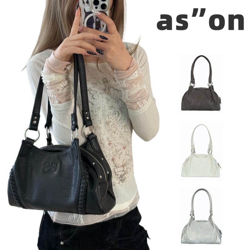 Korean Ason Wandering Bag Blogger's Same Style Underarm Bag Motorcycle Shoulder Bag Mini Large Capacity Tote Handbag for Women